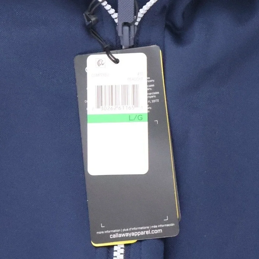 Callaway Jacket Weather Series Thermal Navy Solid L NWT